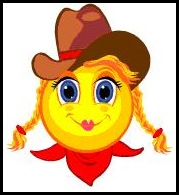 Cowgirl happy face