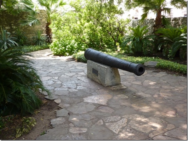 Cannon in courtyard